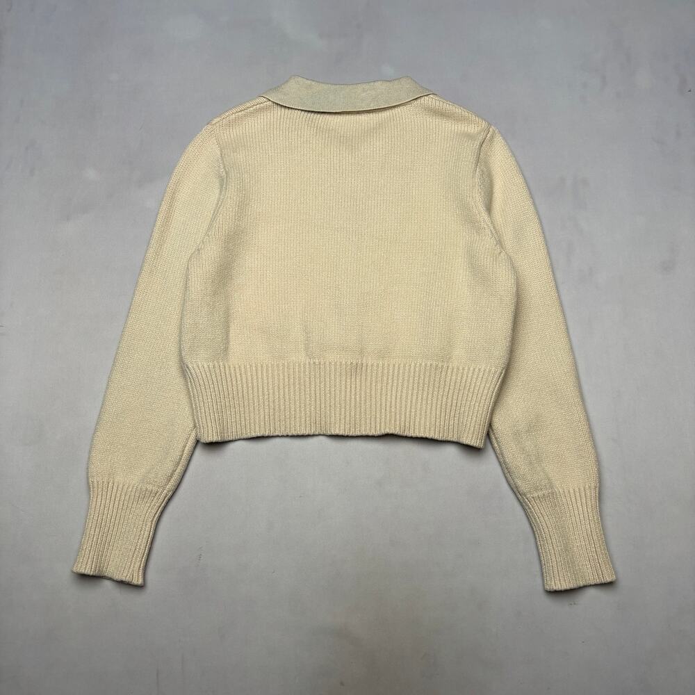 Lisa Says Gah Battenberg Cardigan Sweater Women's M/L Preppy READ - Picture 3 of 11